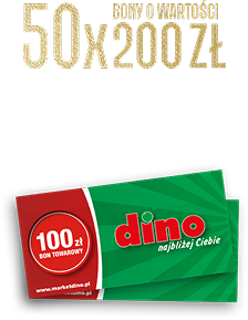 Dodatkowo do wygrania - 50x bony o wartości 200 zł